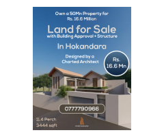 Land with Building Approval and structure in Hokandara